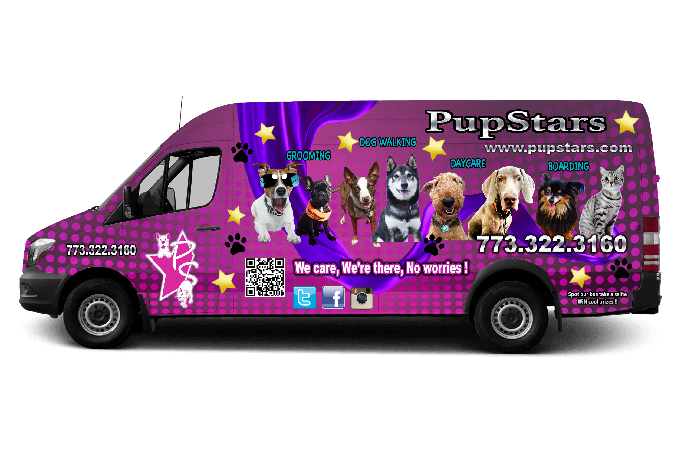 Big pink PupStars van